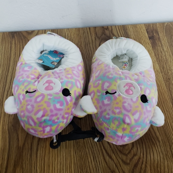 Squishmallows Multi Color Michaela the Leopard Plush Slipper, Junior Dual Sizes - Picture 7 of 10